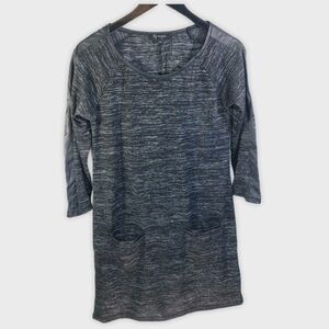 Lily Morgan black white faux leather mini dress tunic